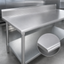 Thumbnail image #3 for Advance Tabco 120-Inch x 24-Inch Stainless Steel Work Table with 5-Inch Backsplash and Galvanized Undershelf