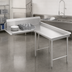 Thumbnail image #3 for Advance Tabco Island-Clean L-Shaped Right-Attach Dish Table, 83 Inch, 16 Gauge 304 Stainless Steel