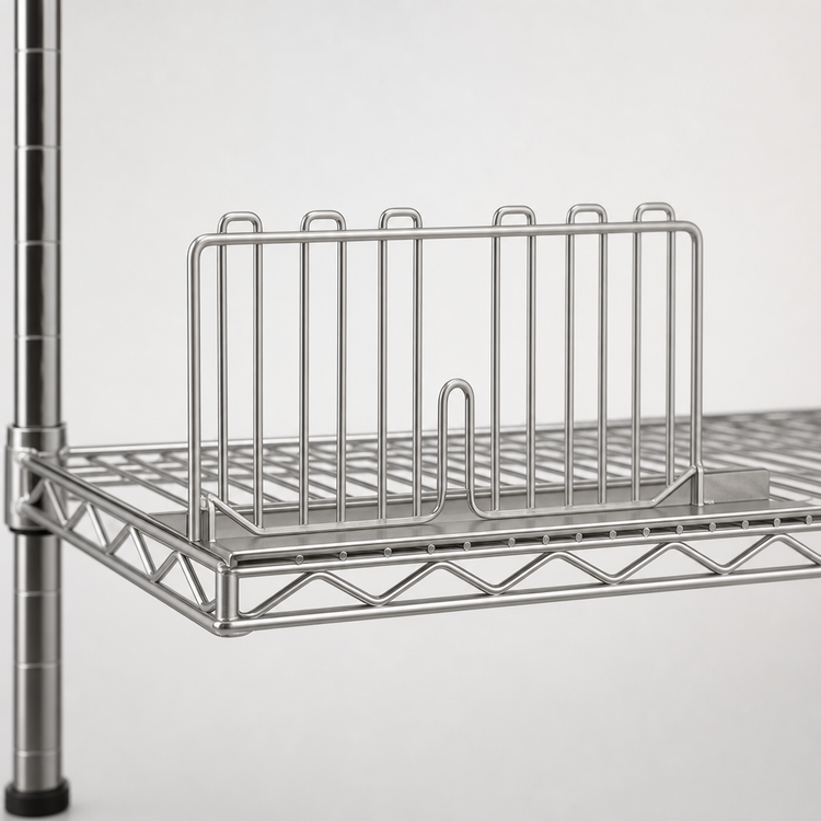 Product image #3 for Eagle Group 36-Inch Stainless Steel Shelf Divider for Wire Shelving, 8-Inch High