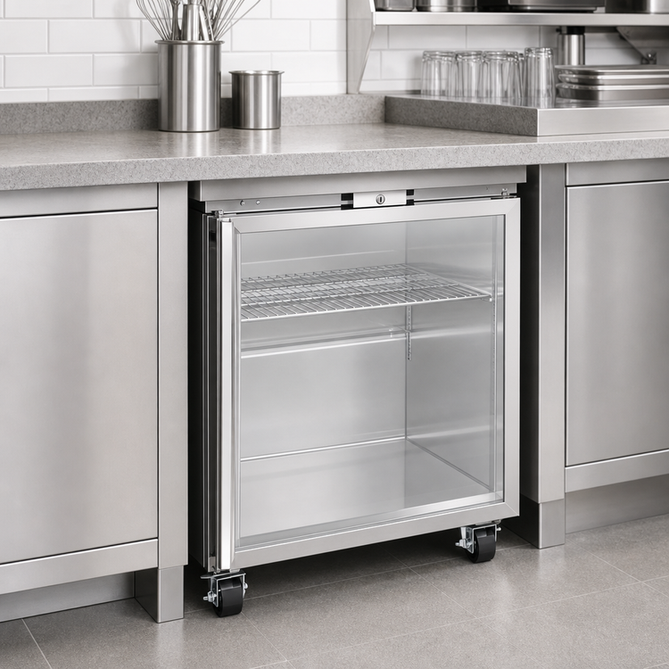 Product image #3 for Hoshizaki Steelheart 27-Inch Low Profile Undercounter Refrigerator with One Glass Door