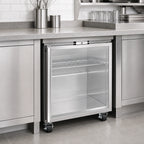 Thumbnail image #3 for Hoshizaki Steelheart UR27B-GLP01 27-Inch Low-Profile Undercounter Reach-In Refrigerator, One Glass Door, Stainless Steel