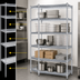 Thumbnail image #3 for Steel Works Stainless Heavy Duty 5-Tier Chrome Stationary Wire Shelving Unit, 18 x 60 x 84 Inches