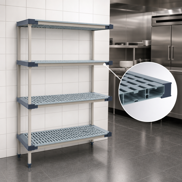 Product image #3 for MetroMax 4 36"W x 18"D 4-Shelf All-Polymer Add-On Shelving Unit