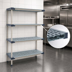 Thumbnail image #3 for Metro MetroMax 4 AX336G4 36"W x 18"D x 74"H 4-Shelf Blue All-Polymer Add-On Shelving Unit