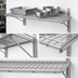 Thumbnail image #3 for WalStor Modular Wall-Mounted Wire Shelf Kit, Single Shelf, 36 x 18 Inches, Zinc Finish