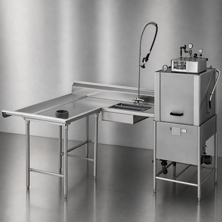 Product image #3 for Spec-Master SDTLL-96-14/3 Island Soiled Dishtable with Left-to-Right Operation