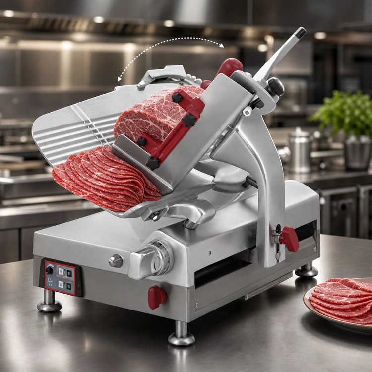 Product image #3 for Trento Commercial Automatic Gear-Driven 13-Inch Meat Slicer, 2/3 HP, 120V
