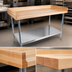 Thumbnail image #3 for John Boos Bakers' Table with 1-3/4-Inch Northern Hard Rock Maple Top, 4-Inch Coved Riser, and Stainless Steel Undershelf