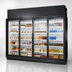Thumbnail image #3 for True 4-Section Medium-Temperature Glass Door Refrigerated Merchandiser, Self-Contained, Black Exterior/White Interior