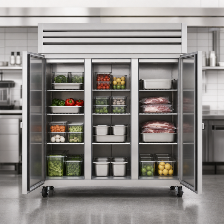 Product image #3 for True SPEC SERIES 3-Section Reach-In Refrigerator with Solid Swing Doors and Top-Mounted R290 Refrigeration
