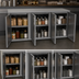 Thumbnail image #3 for Glastender Low Profile Back Bar Dry Storage Cabinet, Three-Section, 60