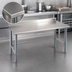Thumbnail image #3 for Eagle Deluxe Series 48 in. x 24 in. 16-Gauge 300 Series Stainless Steel Work Table with 4-1/2 in. Backsplash and Galvanized Tubular Base