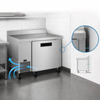 Thumbnail image #3 for Hoshizaki Steelheart WLR46B 46-Inch One-Door Stainless Steel Worktop Refrigerator, 11.78 Cu. Ft., Side-Mounted Self-Contained