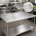Thumbnail image #3 for Eagle Deluxe Series Stainless Steel Work Table with 4-1/2-Inch Backsplash and Adjustable Undershelf, 84 x 24 Inches