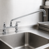 Thumbnail image #3 for T&S Brass Double Pantry Deck-Mount Mixing Faucet with 6-Inch Swing Nozzle and 8-Inch Centers