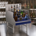Thumbnail image #3 for 5-Step Freestanding Stainless Steel Liquor Bottle Display Unit with 7-Inch Backsplash