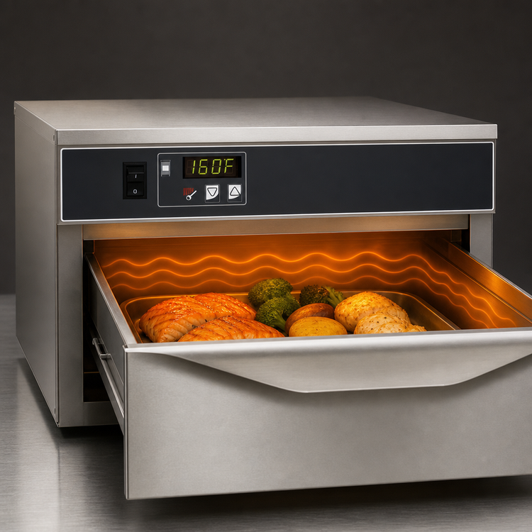 Product image #3 for Alto-Shaam Halo Heat Narrow Freestanding Warming Drawer, 1 Non-Vented Drawer