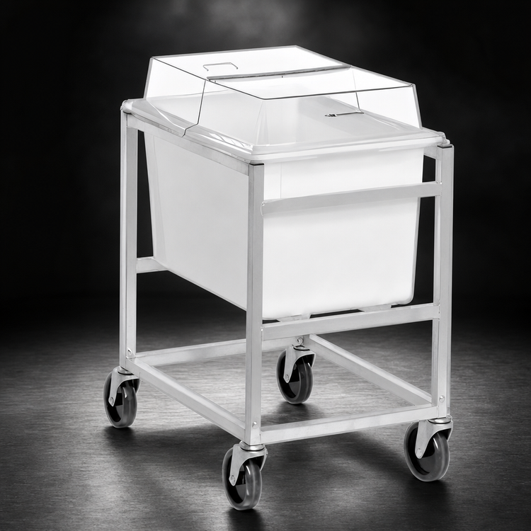 Product image #4 for Channel Manufacturing PBA001 Aluminum Poly Box Rack, 1-Level, 5-Inch Swivel Casters