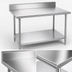Thumbnail image #3 for Advance Tabco 72-Inch x 36-Inch Stainless Steel Work Table with 5-Inch Backsplash and Adjustable Undershelf
