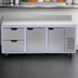 Thumbnail image #3 for Beverage-Air Stainless Steel Three-Section Worktop Refrigerator with 2 Drawers and 2 Doors, 93-Inch Wide