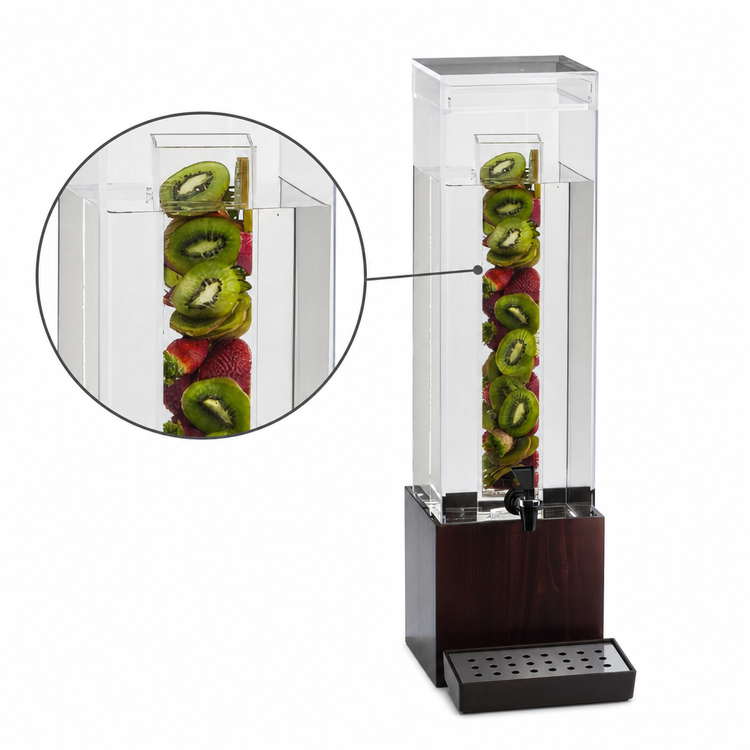 Product image #3 for Westport 1.5 Gallon Acrylic Beverage Dispenser with Infusion Chamber and Drip Tray