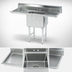 Thumbnail image #3 for Advance Tabco 1-Compartment Fabricated Sink with Left and Right Drainboards, 16-Gauge 304 Stainless Steel, 66-Inch Long