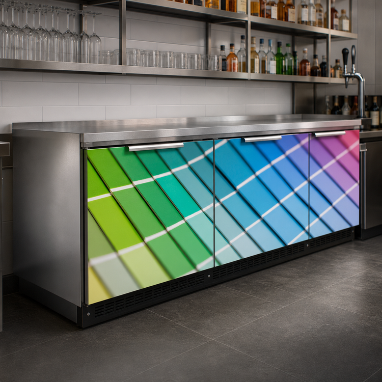 Product image #3 for 72-Inch Backbar Cooler Front-Only Vinyl Wrap
