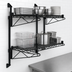 Thumbnail image #3 for Quantum WC34-CB2424BK Double Shelf Post Wall-Mount Cantilever Shelving Unit, 24 x 24 Inches, Black Epoxy
