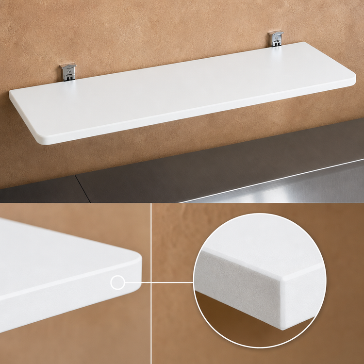 Product image #3 for Richlite Wall-Mounted Drop Shelf, 30 x 12 Inches