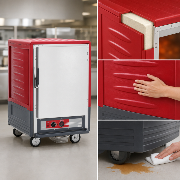 Product image #3 for Metro C5 3 Series Mobile Half-Height Heated Holding Cabinet with Solid Door and Lip Load Slides