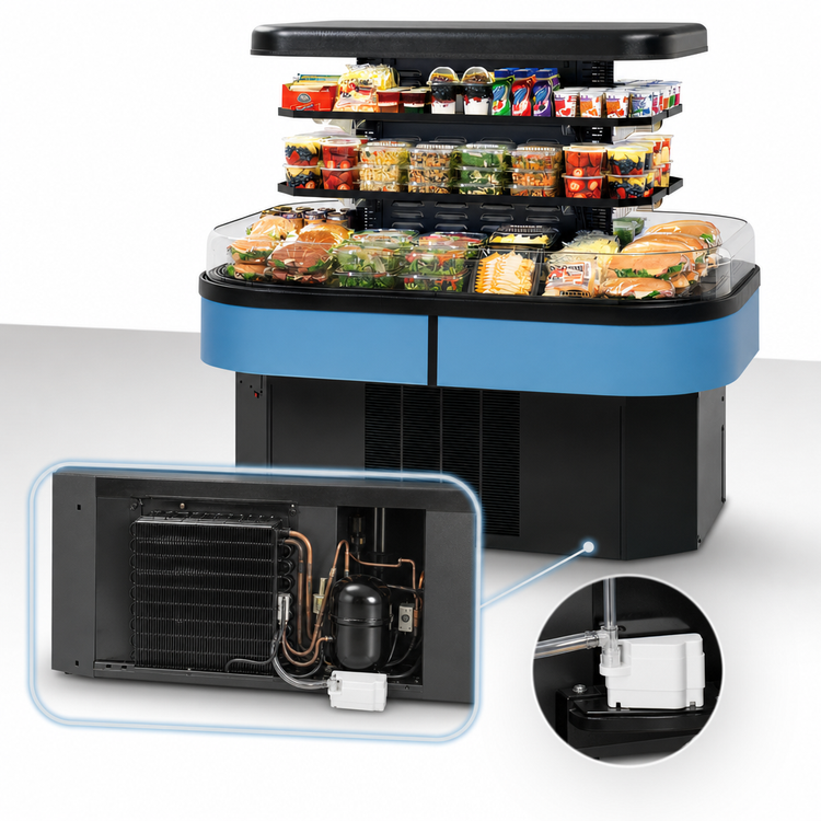 Product image #3 for Federal Industries Islands IMSS60SC-2 Self-Serve Refrigerated Island Merchandiser