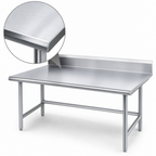 Thumbnail image #3 for Advance Tabco 108-Inch x 24-Inch 14-Gauge 304 Stainless Steel Work Table with 5-Inch Backsplash