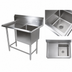 Thumbnail image #3 for John Boos Pro-Bowl 1-Compartment Sink with Left Drainboard, 16-Gauge Stainless Steel, 38-3/16 Inch Wide