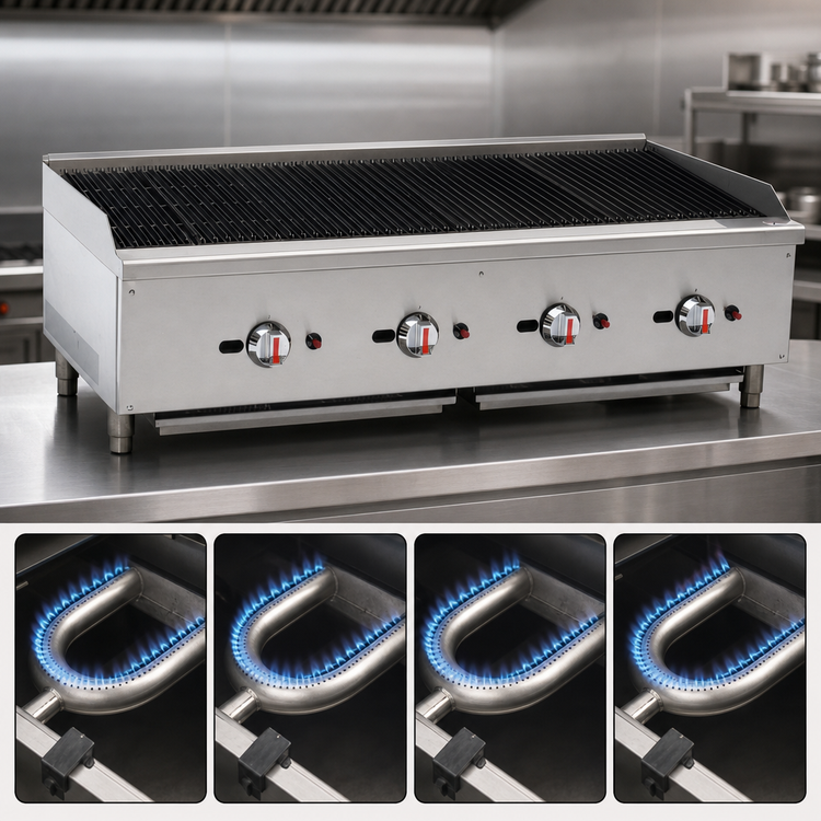 Product image #3 for Serv-Ware 48-Inch Natural Gas Radiant Charbroiler