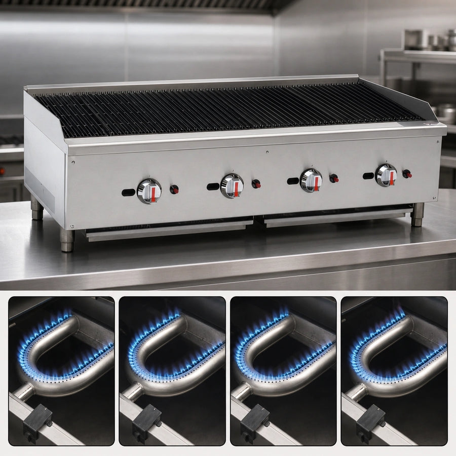 Four 30,000 BTU Burners