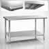 Thumbnail image #3 for Eagle Spec-Master 84-Inch x 30-Inch Flat Top Work Table with Adjustable Galvanized Undershelf