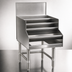Thumbnail image #3 for Spec-Bar 36-Inch Freestanding Liquor Bottle Display Unit, 4-Step Open Step-and-Rail, 304 Stainless Steel