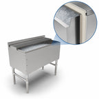 Thumbnail image #3 for John Boos Slim-Line UBIB-1836 Underbar Ice Bin/Cocktail Unit, 36"W x 18"D, Stainless Steel with 2-Piece Sliding Lid