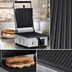 Thumbnail image #3 for Trento Single Countertop Electric Panini Press with 10 x 9 Inch Ribbed Cast Iron Plates