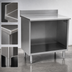 Thumbnail image #3 for Eagle Spec-Master Open Front Cabinet Base Worktable with Backsplash, 60 x 30 Inches, 14-Gauge Stainless Steel Top