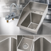 Thumbnail image #3 for John Boos Pro-Bowl Drop-In Hand Sink with Economy Gooseneck Faucet, 1-Compartment, 10 x 14 x 10 Inch Bowl, Stainless Steel