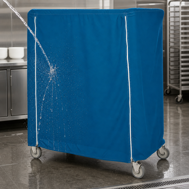Product image #3 for Metro Waterproof Vinyl-Nylon Coated Cart Cover for 72 x 24 x 62 Inch Banquet Carts