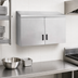 Thumbnail image #3 for Advance Tabco Wall-Mounted Enclosed Stainless Steel Storage Cabinet with 2 Hinged Doors and Shelf, 48 x 15 Inches