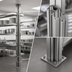 Thumbnail image #3 for Heavy Duty Stainless Steel Double-Faced Back-to-Back Uprights for Cantilevered Shelving, 72 Inch Floor-to-Ceiling Mount