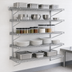 Thumbnail image #3 for QuadTruss 5-Tier Wall-Mounted Open Wire Shelf Kit, 36 x 18 Inches, Chrome