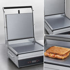 Thumbnail image #4 for Hatco PG14F-1 Commercial Countertop Panini Grill, Single Smooth Aluminum Plates, Digital Controls, 500°F Maximum