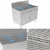 Thumbnail image #3 for Perlick Top Shelf Full-Depth Underbar Storage Cabinet with Drainboard Top, 36-Inch W x 24-Inch D