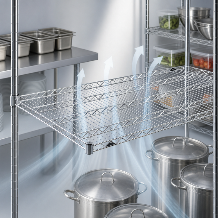 Product image #3 for Metro Super Erecta Super Wide 60 x 30 Inch Chrome-Plated Wire Shelf