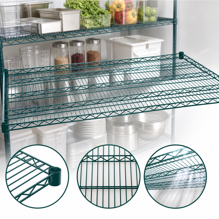 Product image #4 for Metro Super Erecta Super Wide 48"W x 36"D Wire Shelf, Metroseal Green Epoxy with Microban