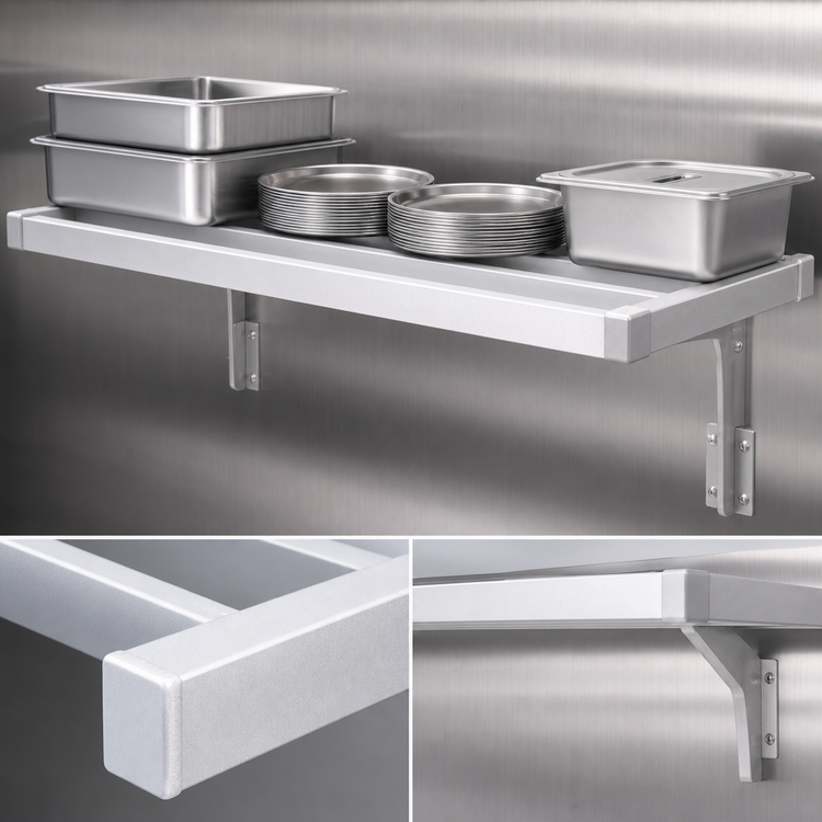 Product image #4 for New Age Adjust-A-Shelf H.D. Wall-Mounted Aluminum Shelf, 54 x 15 Inches